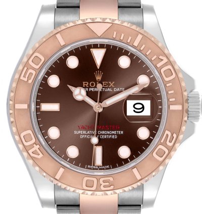 Rolex Yacht-master 40 Rose Gold Steel Brown Dial Mens Watch 116621