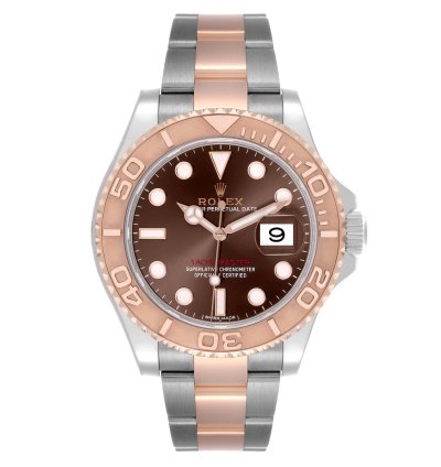 Rolex Yacht-master 40 Rose Gold Steel Brown Dial Mens Watch 116621
