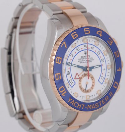 Rolex Yacht-master Ii 44mm 18k Rose Gold Stainless Steel Regatta Watch 116681