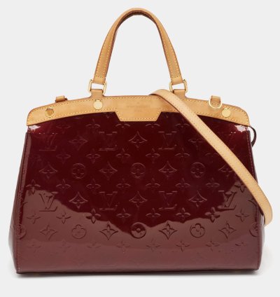 Louis Vuitton Amarante Monogram Vernis Brea Mm Bag