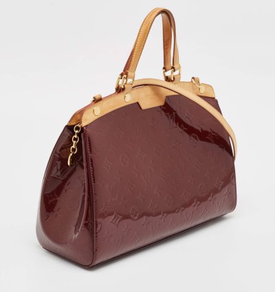 Louis Vuitton Amarante Monogram Vernis Brea Mm Bag