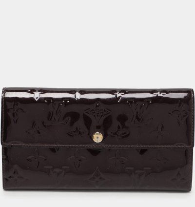 Louis Vuitton Amarante Monogram Vernis Sarah Continental Wallet