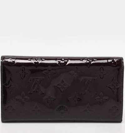 Louis Vuitton Amarante Monogram Vernis Sarah Continental Wallet
