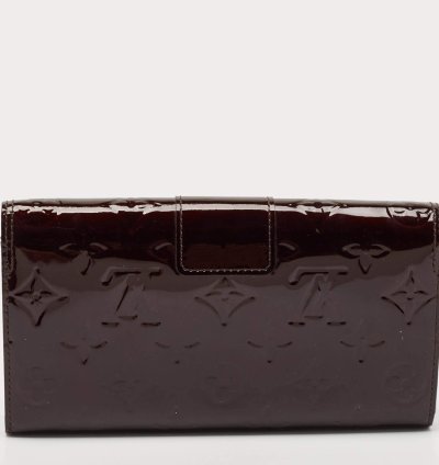 Louis Vuitton Amarante Monogram Vernis Sarah Noeud Wallet