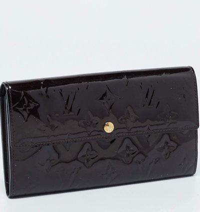 Louis Vuitton Amarante Monogram Vernis Sarah Wallet