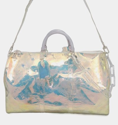 Louis Vuitton Aurora Monogram Prism Keepall Bandouliere 50 Handbag