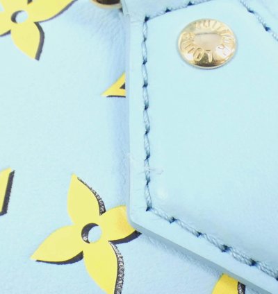Louis Vuitton Baby Blue Leather Speedy Bandouliere Boston Bag