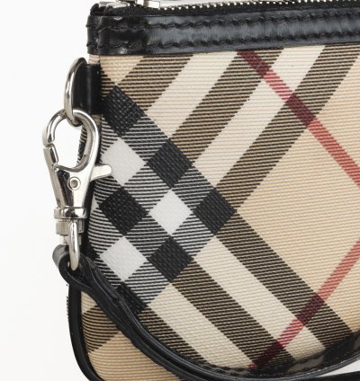 Burberry Basic Nova Check Flat Pouch Wristlet