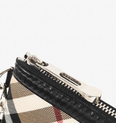 Burberry Basic Nova Check Flat Pouch Wristlet