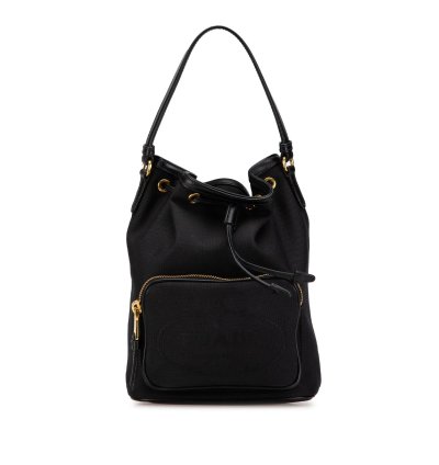 Black Canapa Logo Duet Bucket Bag