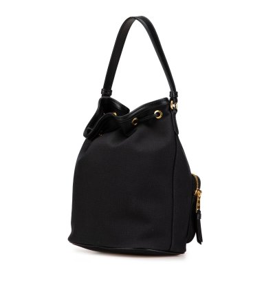 Black Canapa Logo Duet Bucket Bag