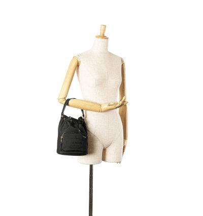 Black Canapa Logo Duet Bucket Bag