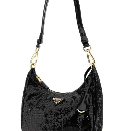 Black Fabric Re-edition Shoulder Bag