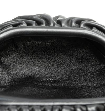 Black Lambskin Belt Chain Pouch