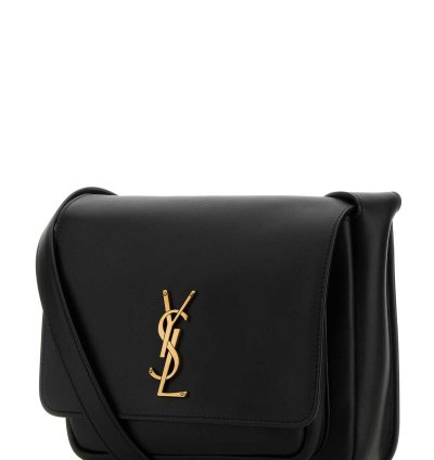 Black Leather Niki Crossbody Bag