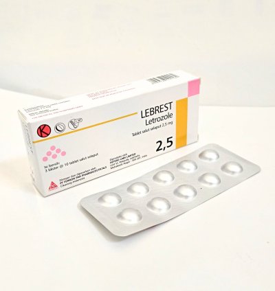 Lebrest Letrozole 25 Mg 1 Box - Hormonal Therapy For Breast Cancer In Postmenopausal Women