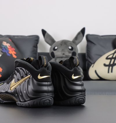 Nike Foamposlie Pro Black Metallic Gold 624041-009