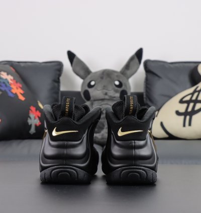 Nike Foamposlie Pro Black Metallic Gold 624041-009