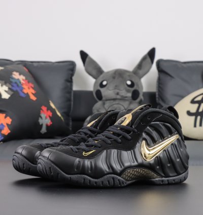 Nike Foamposlie Pro Black Metallic Gold 624041-009
