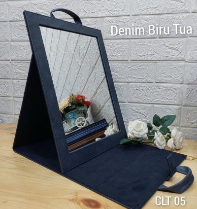 Mike Uptool Mua Makeup Mirror Folding Book Synthetic Leather Material