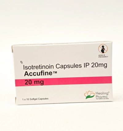 Accufine Isotretinoin 20mg 1 Box Softgel Capsules Advanced Acne Treatment