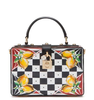 Dolce Gabbana Dolce Box Carretto Print Top Handle Bag