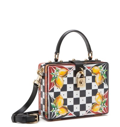 Dolce Gabbana Dolce Box Carretto Print Top Handle Bag