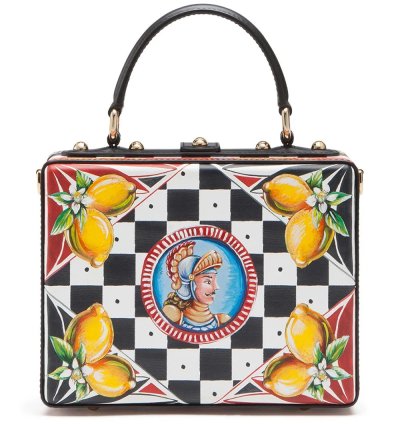 Dolce Gabbana Dolce Box Carretto Print Top Handle Bag
