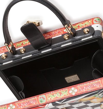 Dolce Gabbana Dolce Box Carretto Print Top Handle Bag