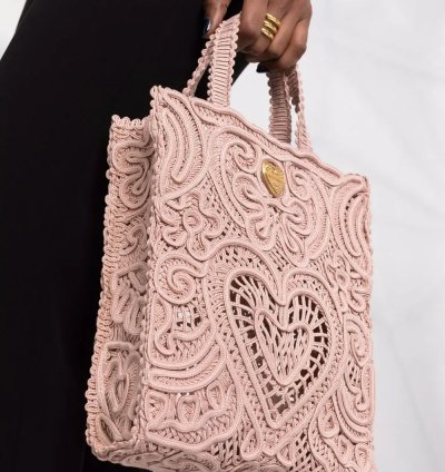Dolce Gabbana Small Beatrice Cordonetto-lace Tote Bag