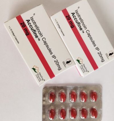 Accufine Isotretinoin 20mg 5 Box Softgel Capsules Advanced Acne Treatment