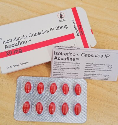 Accufine Isotretinoin 20mg 6 Box Softgel Capsules Advanced Acne Treatment