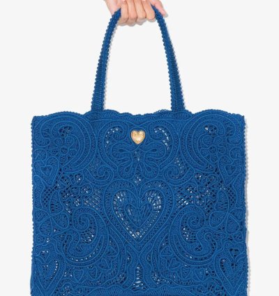 Dolce Gabbana Large Beatrice Cordonetto Lace Tote Bag