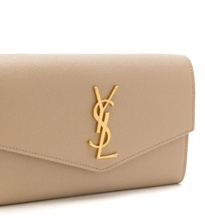 Saint Laurent Uptown Envelope Leather Clutch Bag