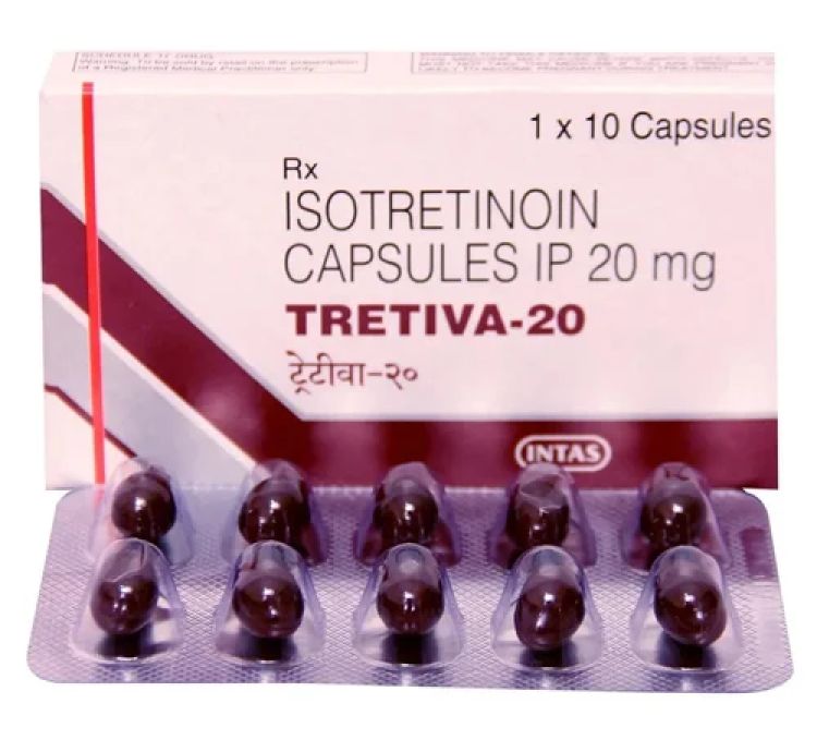 Tretiva Isotretinoin 20 Mg For Acne Pimple 10 Pills