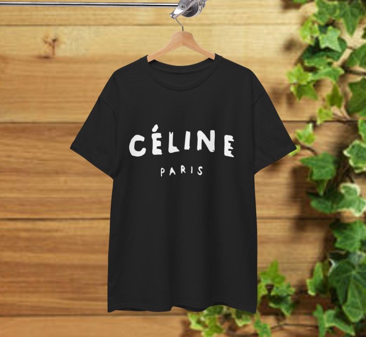Celine Paris T-shirt Black Shirt Usa Size