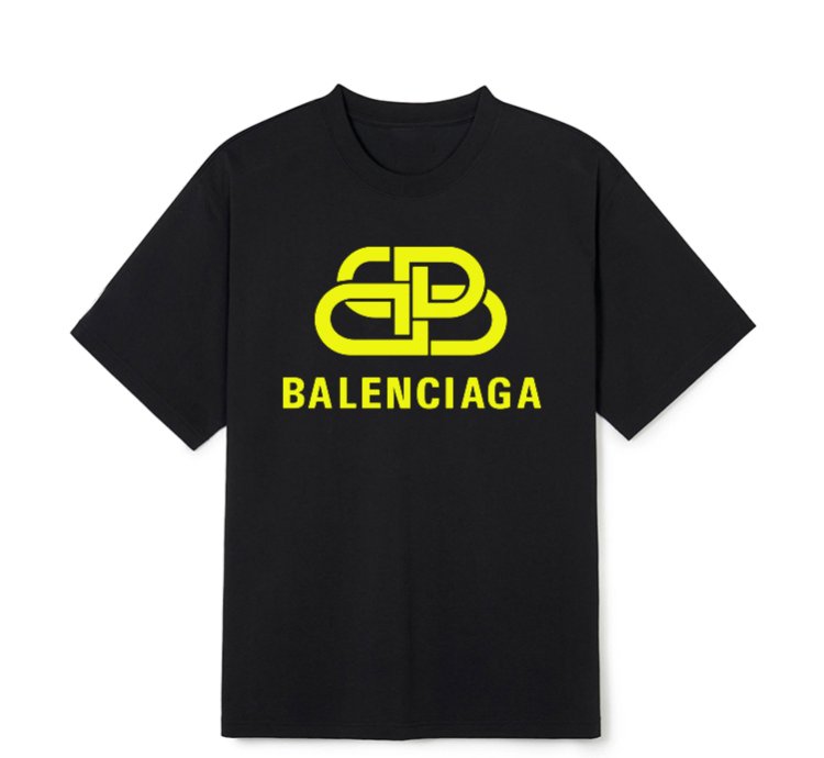 Balenciaga Logo Gold T Shirt