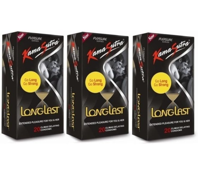 Kamasutra Long Last Condom - 20 Pieces pack Of 3