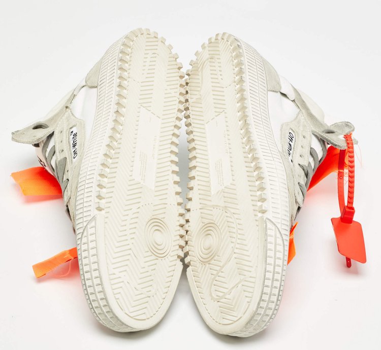 Off-white White Grey Suede Off Court 3 0 High Top Sneakers Size 42