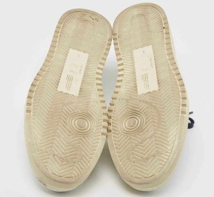 Off-white White Leather 2 0 Low Top Sneakers Size 45