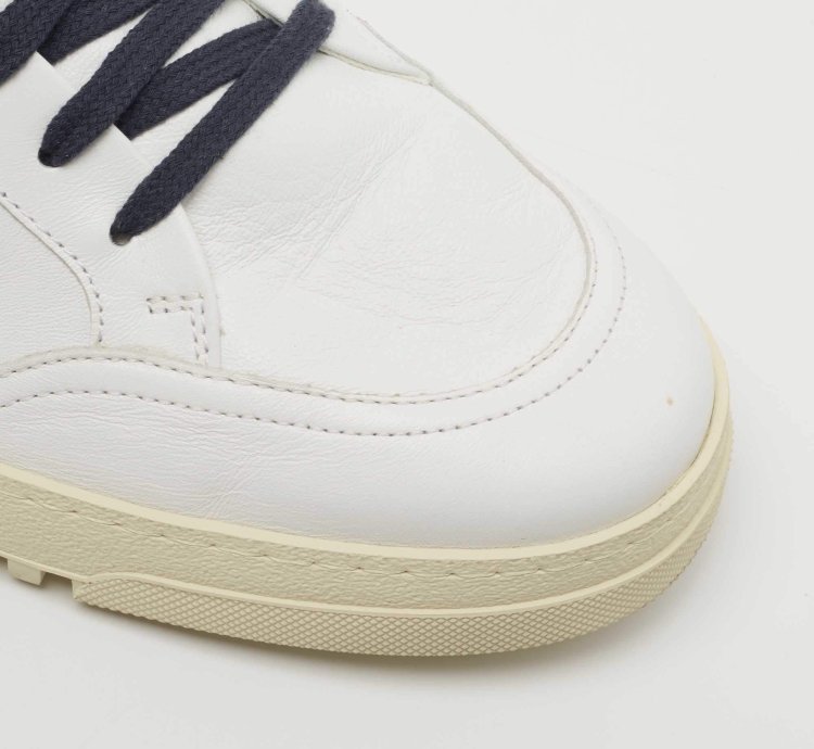 Off-white White Leather 2 0 Low Top Sneakers Size 45