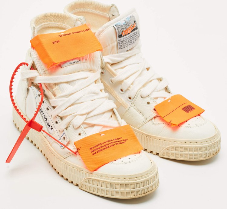 Off-white White Leather And Canvas 3 0 Off Court Sneakers Size 36