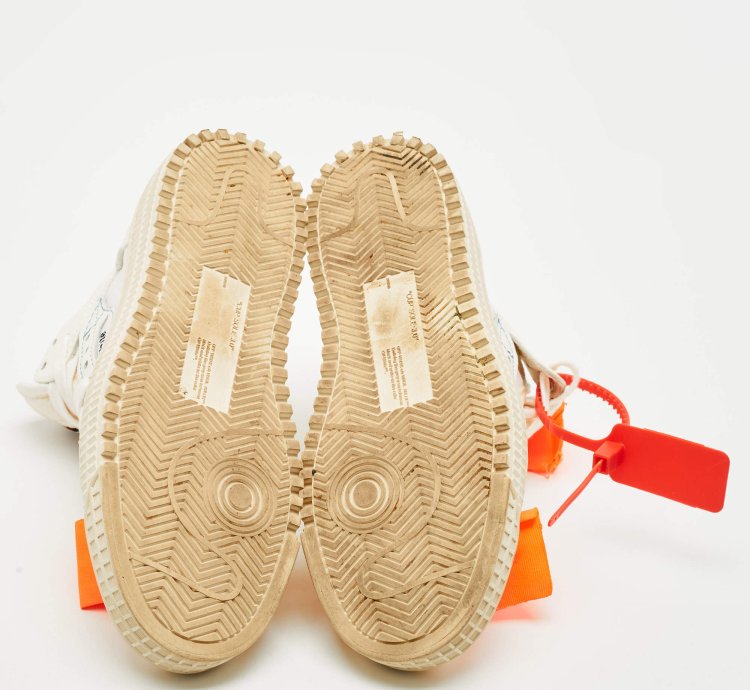 Off-white White Leather And Canvas 3 0 Off Court Sneakers Size 36
