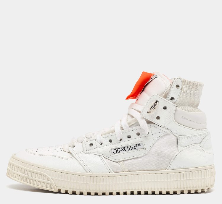 Off-white White Leather And Canvas 3 0 Off Court Sneakers Size 39