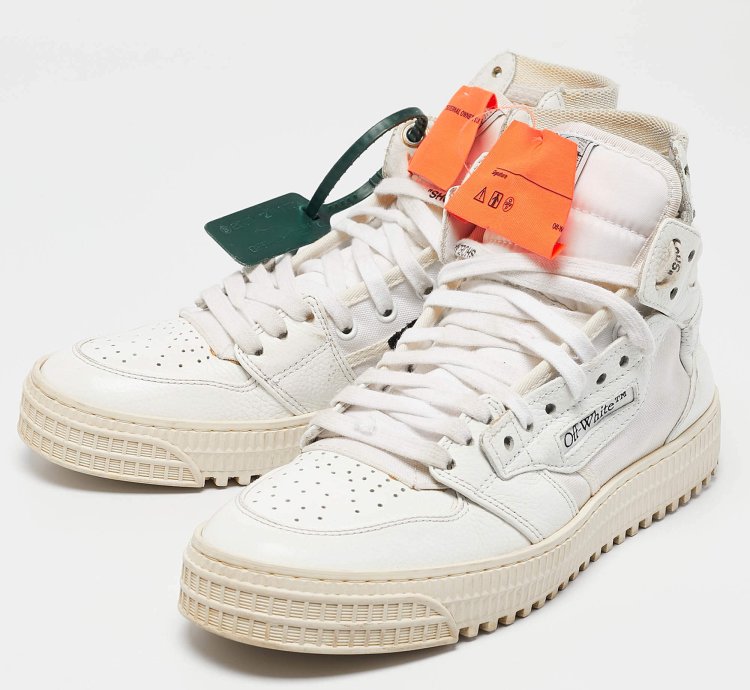 Off-white White Leather And Canvas 3 0 Off Court Sneakers Size 39