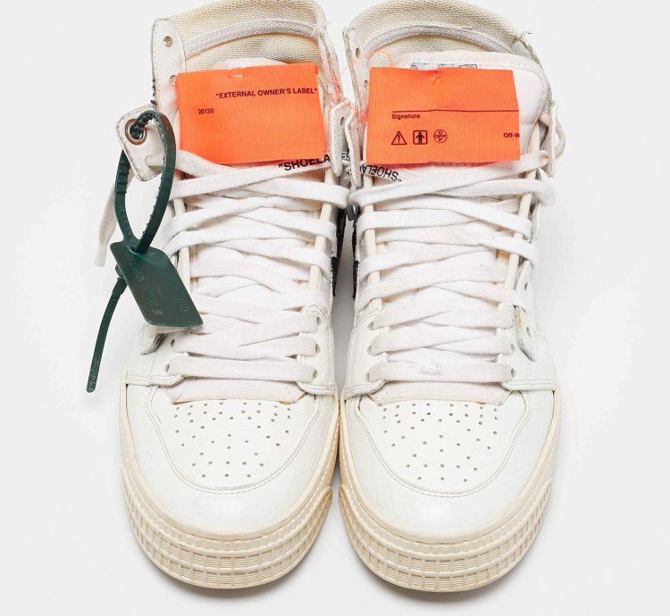 Off-white White Leather And Canvas 3 0 Off Court Sneakers Size 39