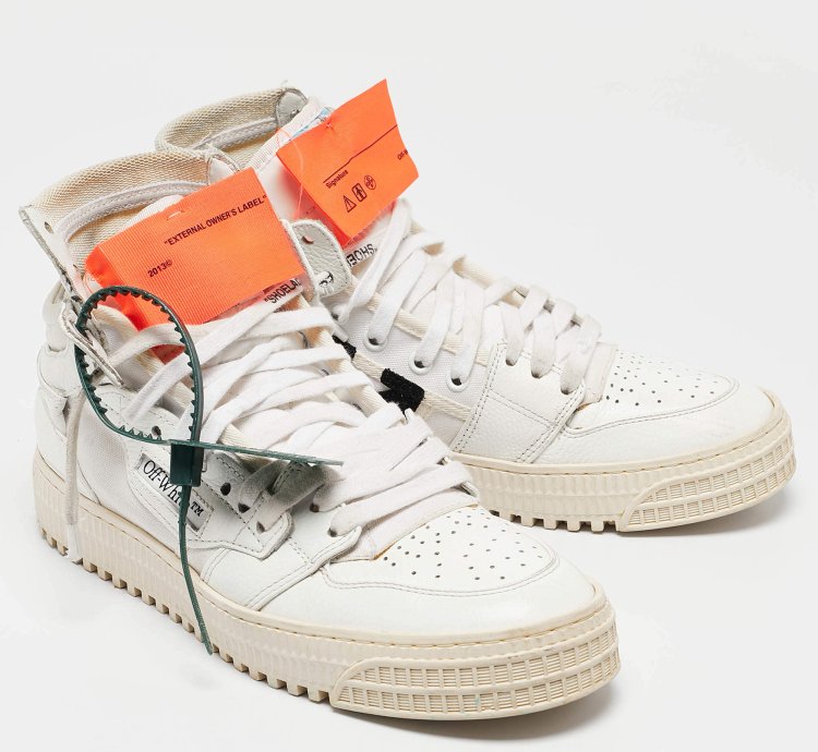 Off-white White Leather And Canvas 3 0 Off Court Sneakers Size 39