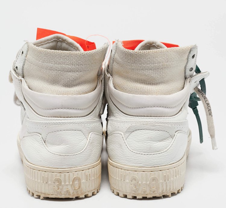 Off-white White Leather And Canvas 3 0 Off Court Sneakers Size 39