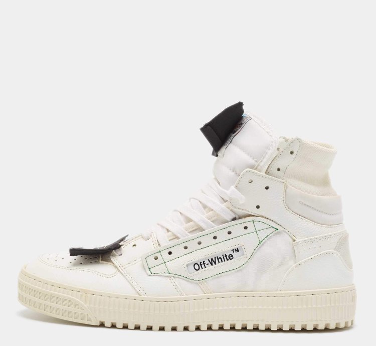 Off-white White Leather And Canvas 3 0 Off Court Sneakers Size 43