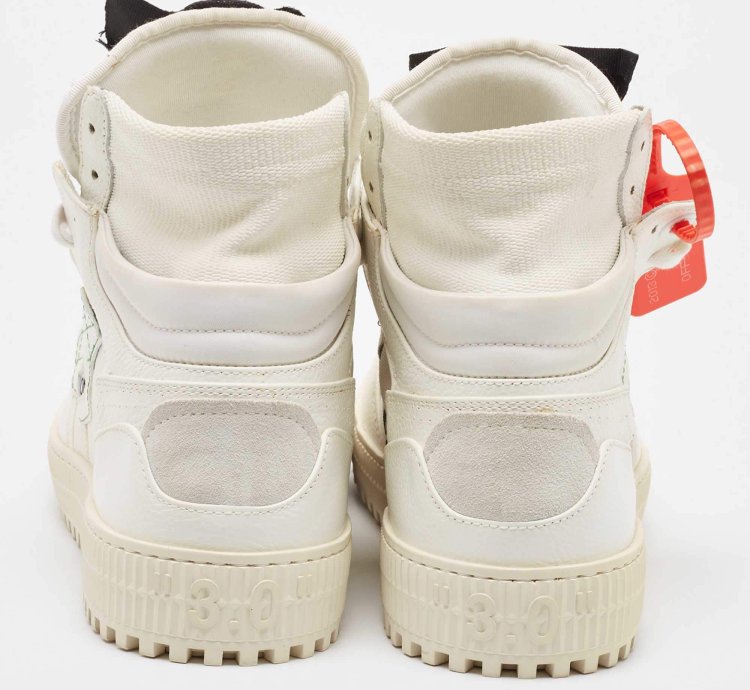 Off-white White Leather And Canvas 3 0 Off Court Sneakers Size 43